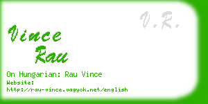 vince rau business card